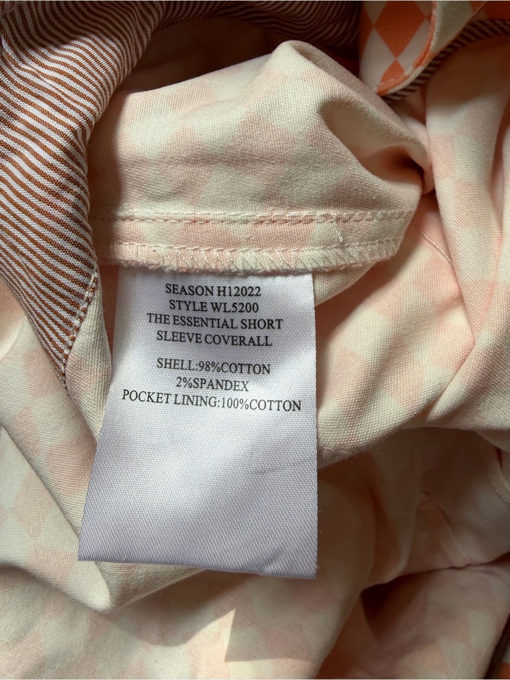 Wildfang Essential Optic Check Orange Checkered Coverall Jumpsuit Size XS - NWOT - Picture 9 of 13